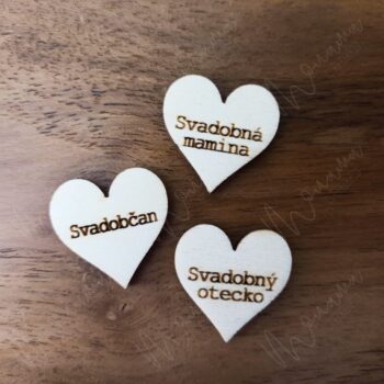 Srdiečka na svadobné pierka LUSY I.