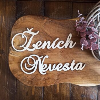 Drevený výrez Ženích a Nevesta CLEA