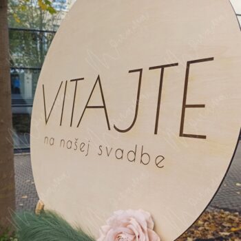 Drevená uvítacia tabuľa "Vitajte na našej svadbe" - Image 7