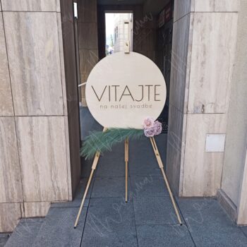 Drevená uvítacia tabuľa "Vitajte na našej svadbe" - Image 6