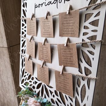 PRENÁJOM - Drevený zasadací poriadok na svadbu - Image 3