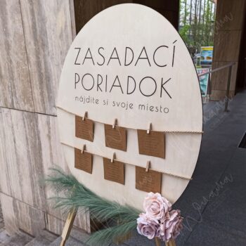 Drevený zasadací poriadok na svadbu - Image 5
