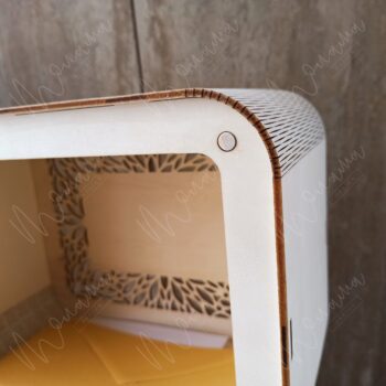 Drevená pokladnička na redový tanec – elegantná dekorácia na svadobné dary s gravírovaným nápisom Ďakujeme.