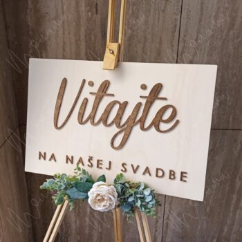 Uvítacia tabuľa II. "Vitajte na našej svadbe" - Image 4