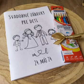 Svadobné XXL zábavky pre deti "Omaľovanky a hry"
