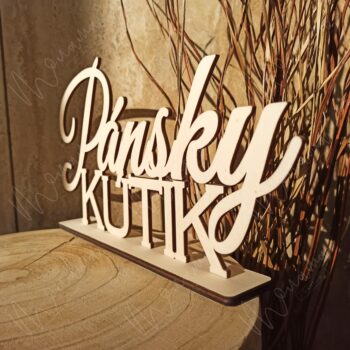 Drevený nápis Pánsky kútik - Image 3