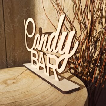 Drevený nápis Candy bar - Image 2