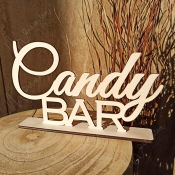 Drevený nápis Candy bar