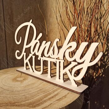 Drevený nápis Pánsky kútik