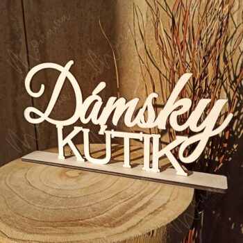 Drevený nápis Dámsky kútik