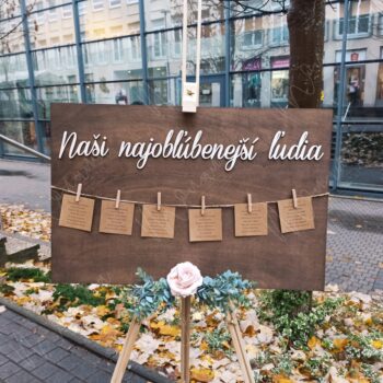 Drevený zasadací poriadok na svadbu "Naši najobľúbenejší" - Image 2