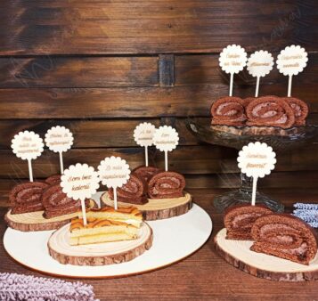 Drevené zápichy do koláčov MONY