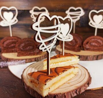 Drevené zápichy do koláčov NENSY