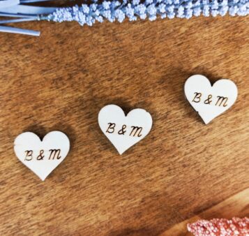 Srdiečka na svadobné pierka LORA