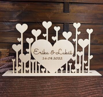 Svadobný nápis na stôl LEJKA