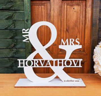 Svadobný nápis na stôl LOGAN