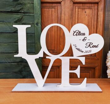 Svadobný nápis na stôl BONNIE