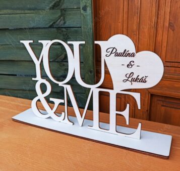 Svadobný nápis na stôl IDA