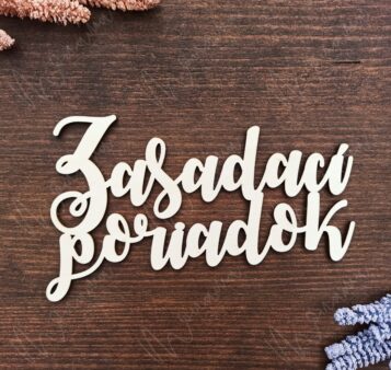 Drevený výrez Zasadací poriadok AGI