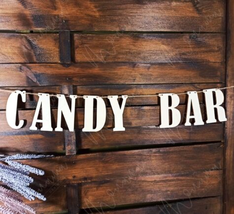 Drevená girlanda Candy bar DEMIS