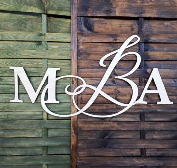 Svadobné iniciály / nápis SARAH