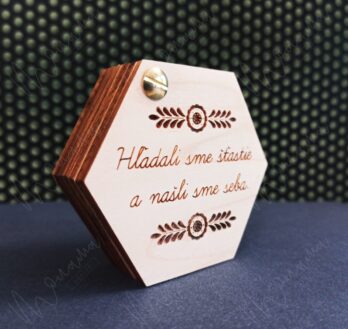 Krabička na obrúčky s machom EVA