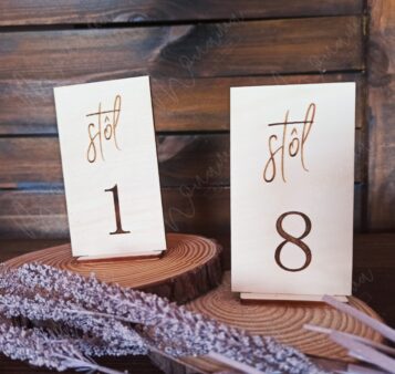 Svadobné čísla na stoly SURIN