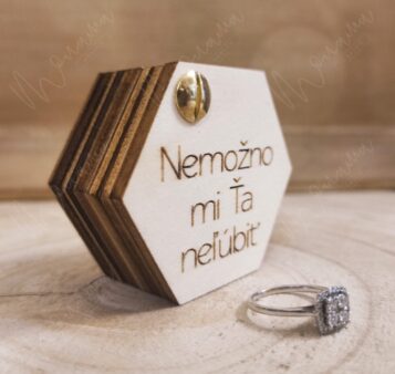 Krabička na zásnubný prsteň s machom NICIA
