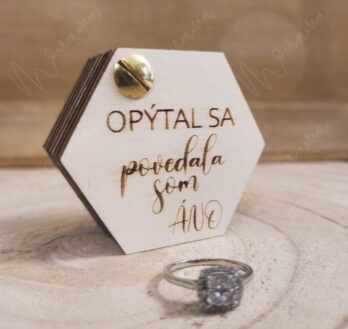 Krabička na zásnubný prsteň s machom MICEA
