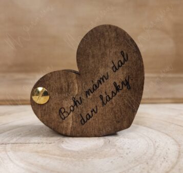 Drevená krabička na obrúčky s machom VANI