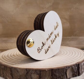 Drevená krabička na obrúčky TOBIA