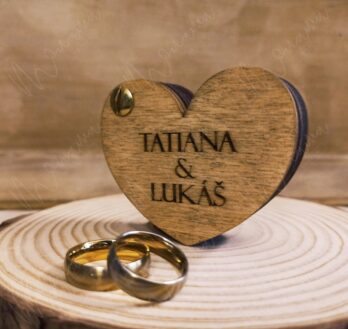 Drevená krabička na obrúčky NENA