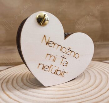 Drevená krabička na obrúčky s machom TINEA