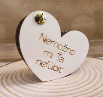 Drevená krabička na obrúčky s machom TINEA