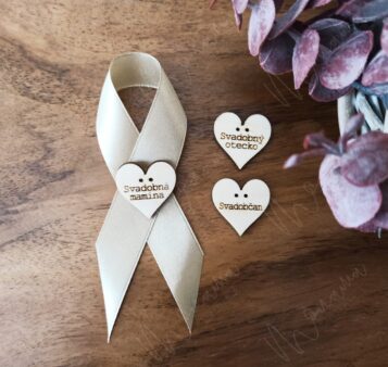 Srdiečka na svadobné pierka LUSY II.