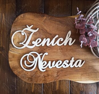 Drevený výrez Ženích a Nevesta CLEA