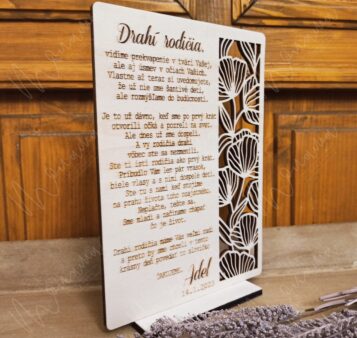 Poďakovanie rodičom MANON